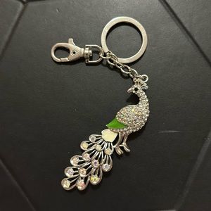 Sparkling Peacock Keychain